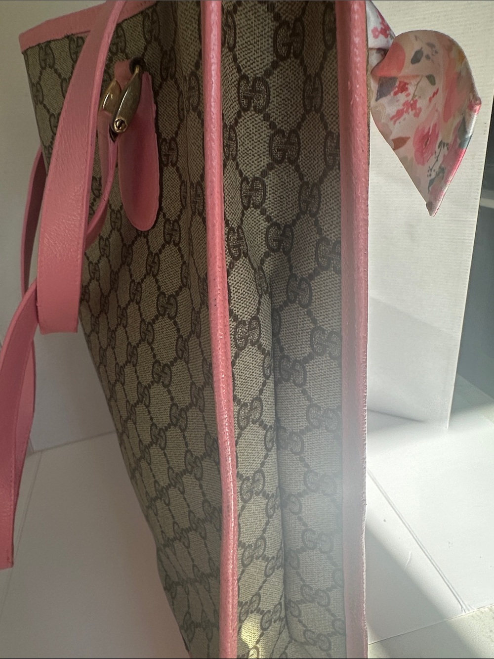 Gucci Monogram Tote Refreshed with Angelus Acrylic Leather Paint and sealer - Picture 10 of 16